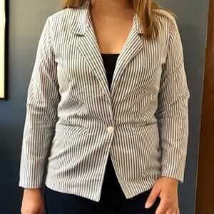 Vintage 80’s seersucker striped light blazer sz 6